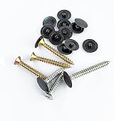 Qrity 50PCS Black 12MM Plastic Screw Cover Caps Cross Head Furniture Cabinet view 6