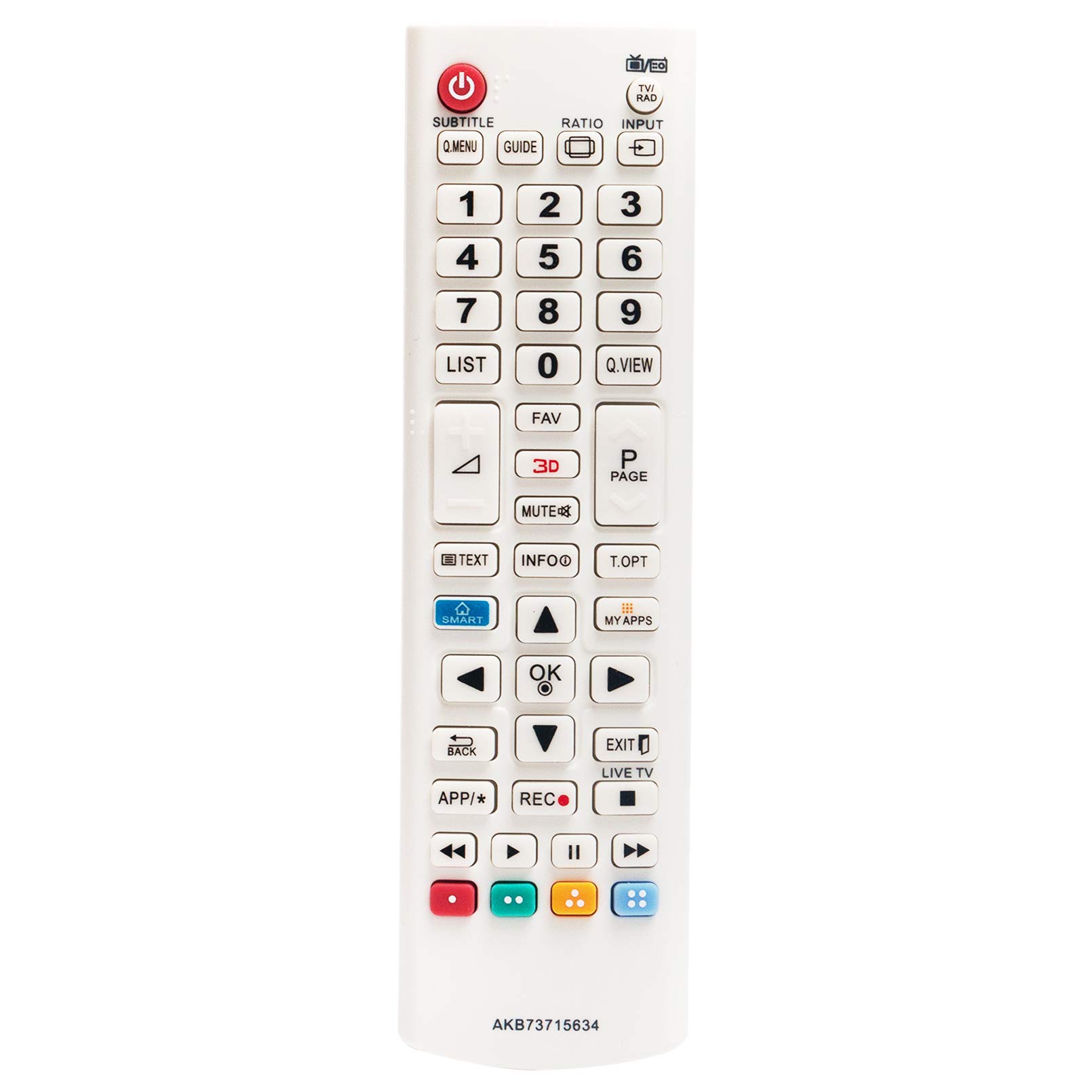 ALLIMITY AKB73715634 Remote Control Replace for LG Full HD Smart LED TV 32LN575S 42LN613S 47LN575S 47LN613S 39LN575S 42LN570S 42LN575S 42LN577S 26LN460R 32LN570R 50LN575S 50PB660V 60LN575S