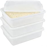 Zopnny 3 Pack Pizza Dough Proofing Box, 17 x 12.6-Inch, Proofing Container | Household Bread Dough Tray with Lid, Stackable Commercial Quality Proofing Tray, Dough Rising Box for Sourdough &amp; Pizza