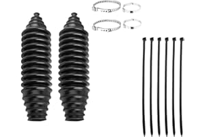 Universal Silicone Rack and Pinion Steering Boot with Cable Ties,Dustproof Silicone Inner Tie Rod Boot Set with Rack and Pini