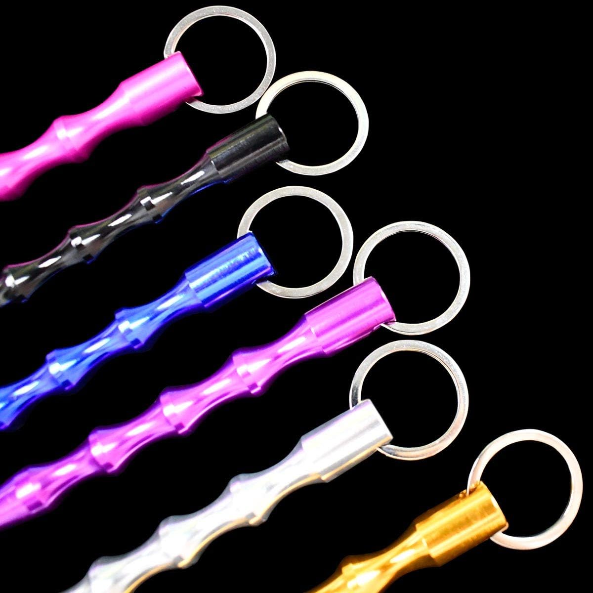 6 Pack Self Defence Keychain Aluminum Alloy Anti-Wolf Weapons Keychain Sturdy Portable Pressure Defense Key Chain for Women Kubotan Tactical Pen for Ladies Self Defense Tools Christmas Gift at  Men’s Clothing store