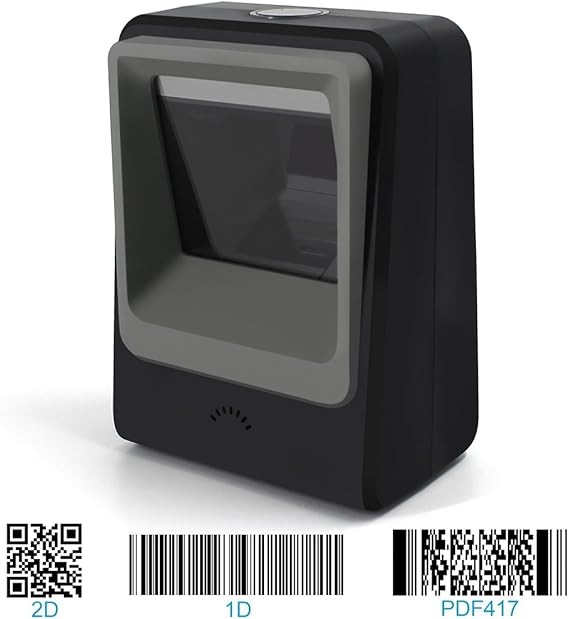 Handsfree 2D 1D Barcode Scanner,Alacrity QR Omnidirectional Desktop Bar