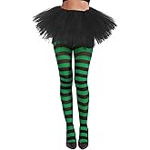 American Trends Striped Tights for Women Witch Tights Halloween Costume Stretchy Pantyhose Stockings