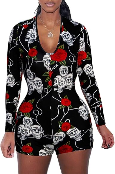 long sleeve short romper pajama