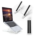 Laptop StandPortable Laptop Stand for DeskABS+Silicone Laptop HolderAdjustable Foldable Portable Desktop HolderVentilated Cooling Travel Laptop Stand for 10-17.3 Inch Portable Laptop Stand