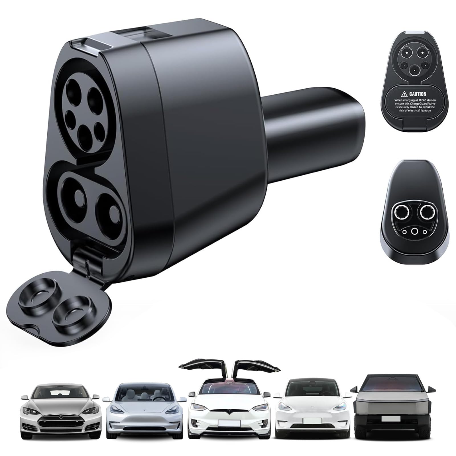 Photo 1 of 2025 Cybertruck Upgraded, 4 in1 CCS & J1772 to NACS (TSL) Charging Adapter, Fit for Tesla Model 3/Y/S/X/Cybertruck, Max 250KW DC Fast Charging, for Level 1 2 3 Charging Stations with CCS1& J1772 Plug