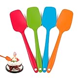 Delidge Food Grade Silicone Spatula Set Heat Resistant Small Rubber Spatulas,4 piece Silicone Spoonula Spatula Non-stick Baki