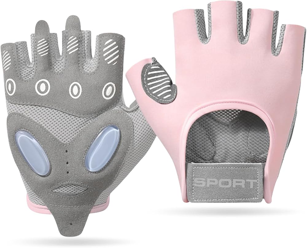 flintronic Women Fitness Gloves Breathable Non-Slip Silicone Palm Padding Size M