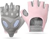 flintronic Women Fitness Gloves Breathable Non-Slip Silicone Palm Padding Size M