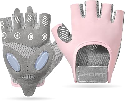 flintronic Women Fitness Gloves Breathable Non-Slip Silicone Palm Padding Size M