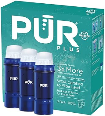 Kitchen & Dining - PUR Plus Water Filter Replacement for Pitchers & Dispensers, 6-Month Supply, 3 Count, Blue (PPF951K3)