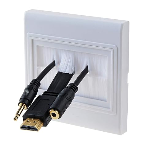 Screwless Cover Brush Faceplate Wall Plate Single Amazon Co Uk