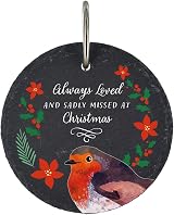 Global Designs Christmas Robin Grave Stick Marker Plaque 25x11cm view 2