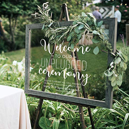 Vinyl Wall Art Decal - Welcome to Our Unplugged Ceremony - 22