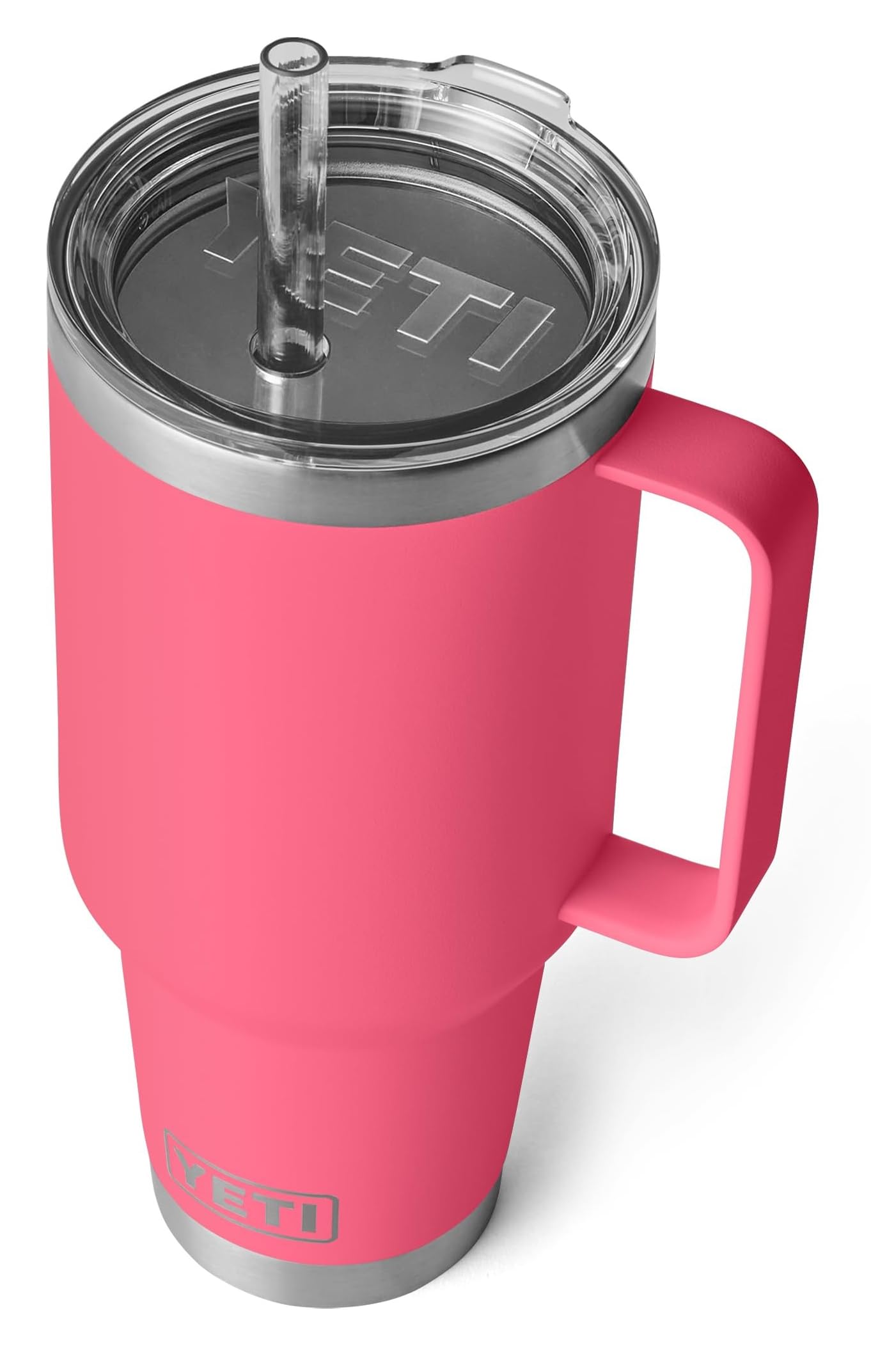 YETI Rambler Straw Mug, Stainless Steel Vacuum Insulated Mug with Stronghold Lid, Tropical Pink, 42 oz (1.2 l)