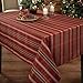 Benson Mills Christmasville Plaid Metallic Fabric Christmas Table Cloth, Winter, Holiday and Christmas Tablecloth (60