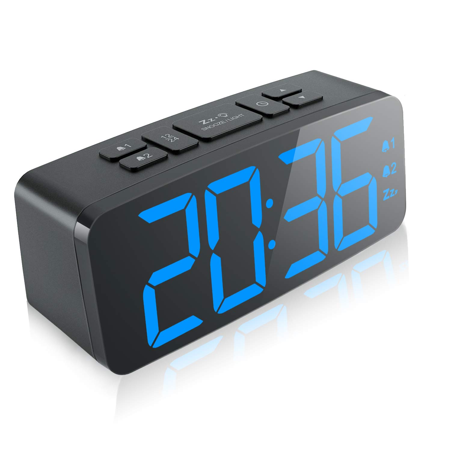 Digital Alarm Clock 6.3" Large Led Display With Big Number Adjustable