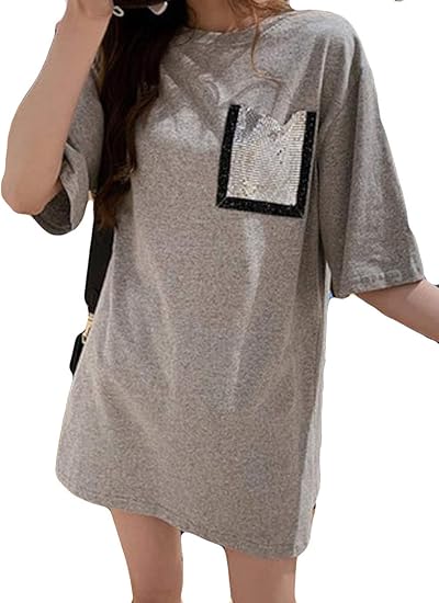 Amazon Yitongレディース 半袖ｔシャツ 夏 ロング丈 カットソー トップス プルオーバー 白シャツ 可愛い Tシャツ カットソー 通販