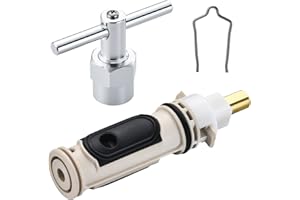 LOWCUS 1222 Replacement Cartridge with Removal Tool 104421 and Retainer Clip Tub Shower Repair Kit,Compatible with Moen One Hanlde Posi Temp Faucet,Solid Brass and Plastic