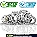XiKe 1 Set Fits for 1'' Axles Trailer Wheel Hub Bearings Kit, L44643/L44610 and 12192TB Seal OD 1.980'', Dust Cover and Cotter Pin, Rotary Quiet High Speed and Durable.