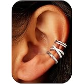 Kakonia 14K Gold Plated Ear Cuff Earrings for Women Non Piercing Hypoallergenic Non Tarnish Ear Cuffs for Non Pierced Ears Clip On Cartilage Earring Adjustable Fake Earring Set Trendy Jewelry Gifts