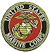 United States Marine Corps Round Shield Embroidered Iron on Patch - By Patch Squad