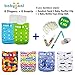 babygoal Cloth Diapers,One Size Adjustable Washable for Baby Girls and Boys 6 Pack+6pcs Microfiber Inserts+4pcs Bamboo Inserts 6FN06