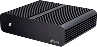 Akasa Euler Computer Case Black Fanless Mini ITX 120W Power Supply Included