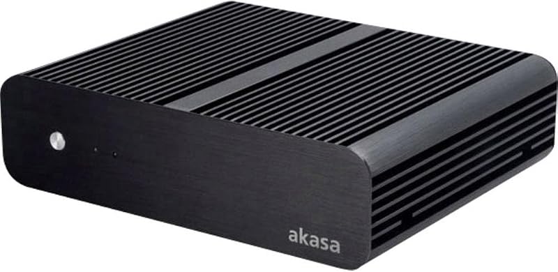 Akasa Euler Computer Case Black Fanless Mini ITX 120W Power Supply Included