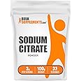 BulkSupplements.com Sodium Citrate Powder - Sodium Citrate Food Grade, Sodium Supplement - Emulsifier, Flavor Enhancer - Gluten Free, 3g per Serving, 100g (3.5 oz) (Pack of 1)
