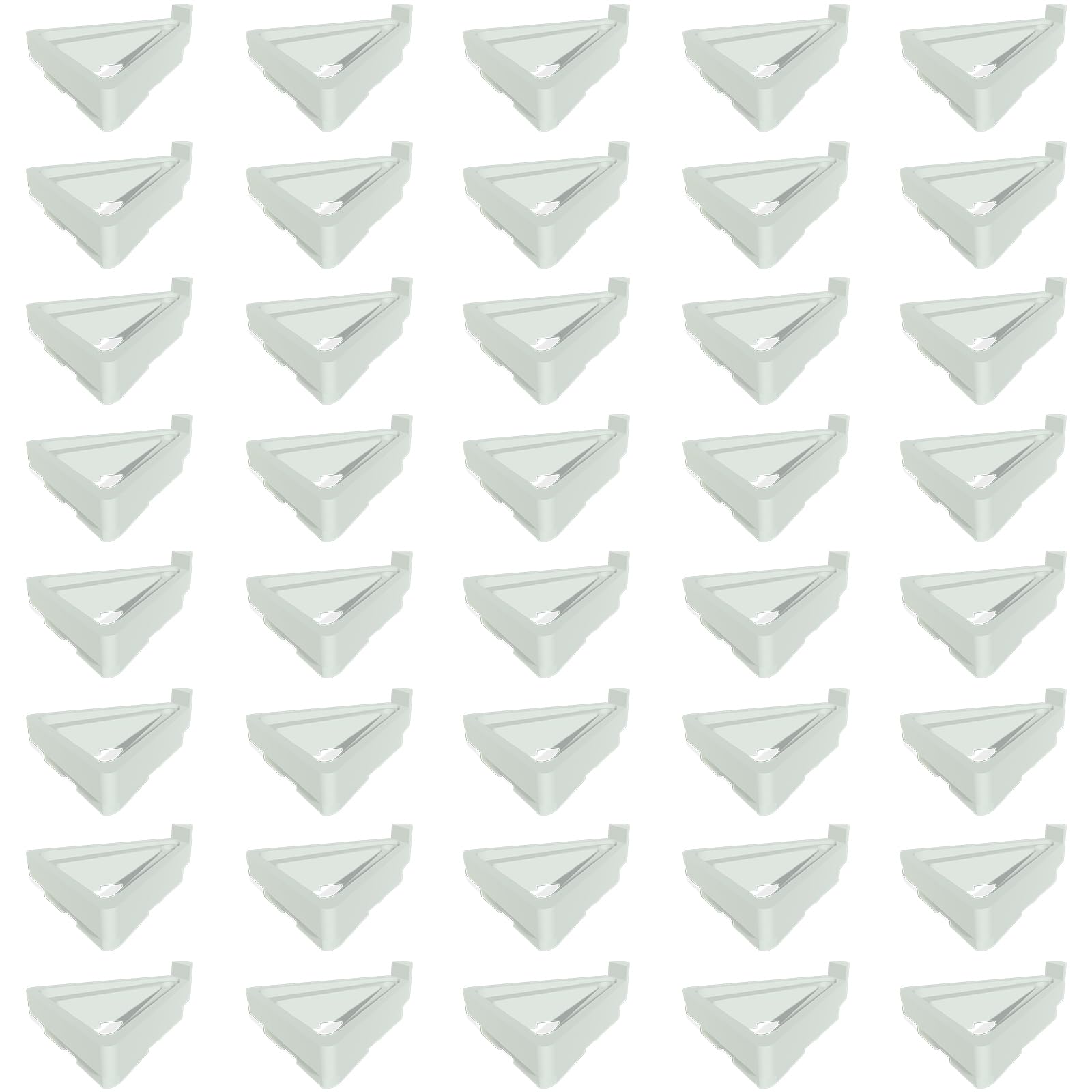Photo 1 of 40 PCS Flower Plant Pot Feet for Outdoor Planters Small to Large, Pot Risers for Outdoor Planters feet, Prevent Root Rot & Stabilize on Slopes, Stackable Invisible Breathable Plant Risers (Mint White)