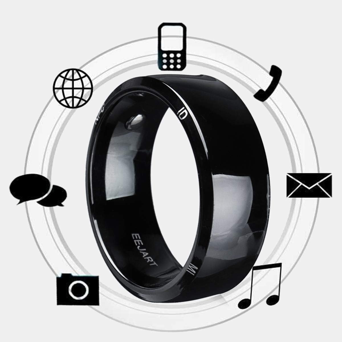 LZW NFC Smart Wearable Device Smart Ring Mens Smart Ring Motivation