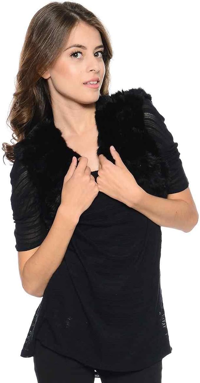 Women's Black Fur Bolero at Amazon Women’s Clothing store