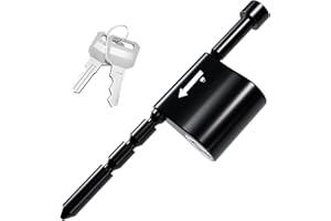 RETRUE Trailer Tongue Coupler Lock Adjustable Tongue Pin 1/4" Diameter, Fits 1/2" to 3" Latch-Type Coupler for Trailer, RV, Truck, Towing