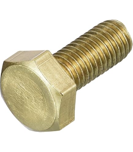 Uxcell 30-Pack M4x10mm Brass Hex Bolts – Grade 4.8 Fully Threaded Machine Screws