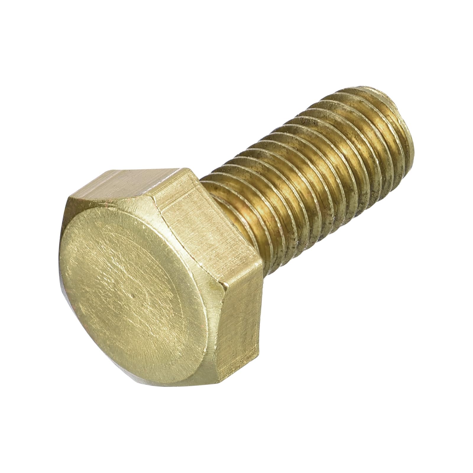 METALLIXITY Hex Head Screw Bolt (M10-1.5x25mm) 1Pcs, Brass Fully Threaded Solid Brass Hex Bolts Machine Screws - for Machinery Repair