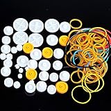 DIKAVS Pulley Combination Package Rubber Belts Rubber Band Plastic Model Accessories DIY Robots & Cars