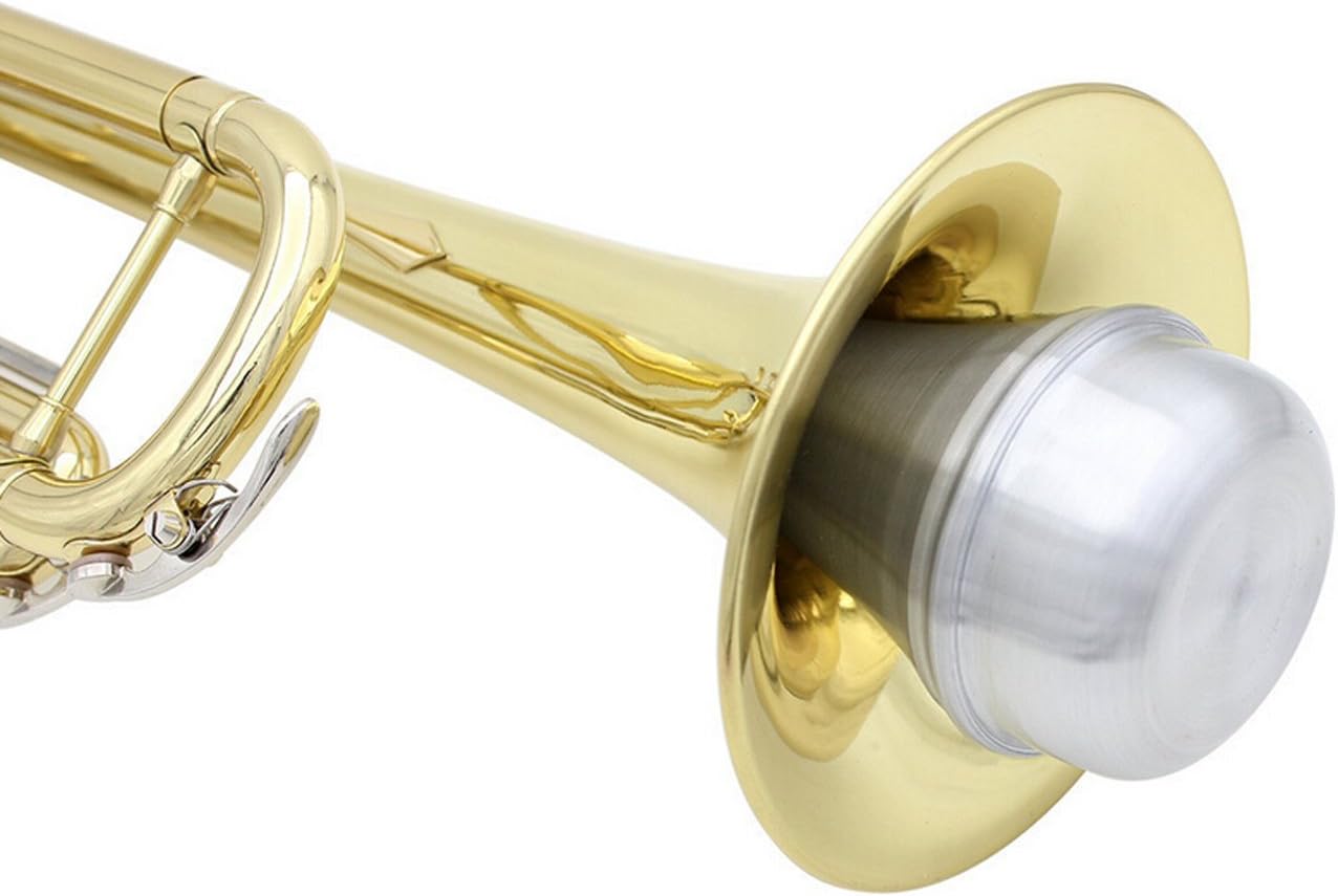Honbay Lightweight Aluminum Practice Trumpet Mute Silencer for Jazz: Musical Instruments