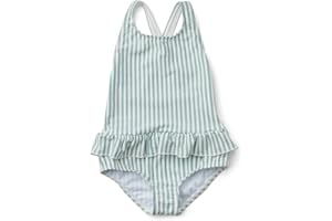 LDIOIF Toddler Girls One Piece Swimsuits Crossback Backless Bathing Suit Whale Dolphin Shark Swimwear with Ruffle Butt UPF50+