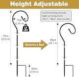 SEGNAYEN Shepherds Crook Hooks for Garden Lights, 80cm, Set of 2 view 2
