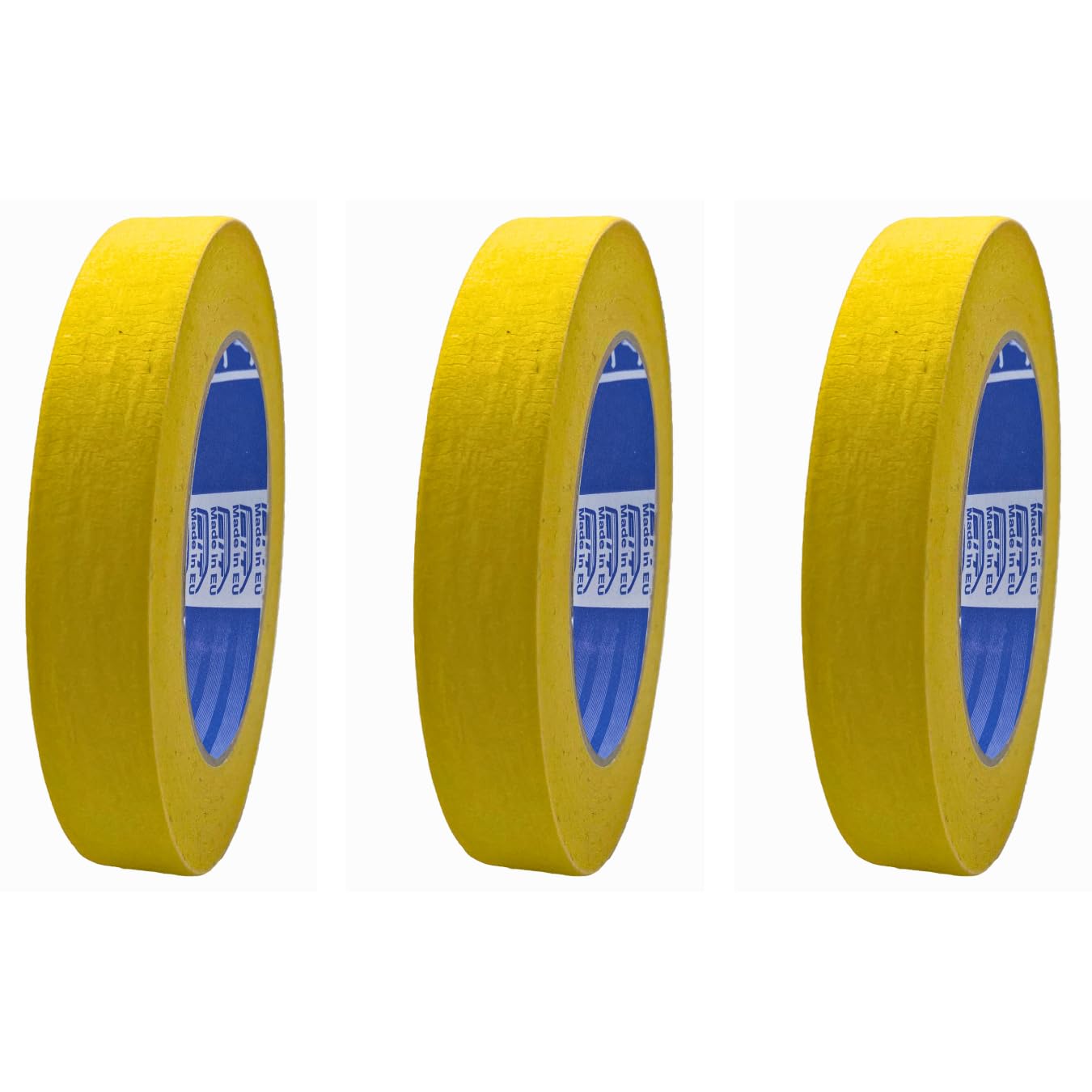 ACIT Ink Ribbon Yellow 3 Rolls of Painter's Paper Fluo - UV Ink Ribbon Yellow High Temperature and UV-Resistant (up to 120 °C), Masking Tape Premium