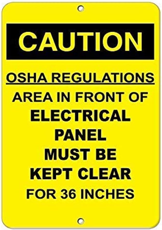 Metal Warning Signs 12x16in,Caution in Front of Electrical