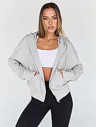 Trendy Queen Hoodies for Women Full Zip Up Cropped