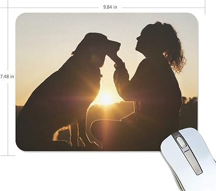 Amazon マウスパッド かわいい 人と犬の影 日落ち 高級 ノート パソコン マウス パッド 柔らかい ゲーミング よく 滑る 便利 静音 携帯 手首 楽 Kimdan マウスパッド 通販