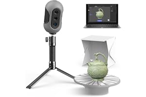 YOOPAI Mole 3D Scanner, 0.1mm Resolution, 0.05mm High Accuracy with 10fps Scan Speed, Supporting Handheld Turntable Dual Modes Color Scanning, Compatible with Win10/MasOS (Luxury Version)