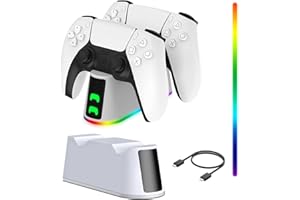 PS5 Controller Charger Station for PlayStation 5 Faceplates Edge & Dual Controller, PS5 Accessories Charging Station, PS5 Cha