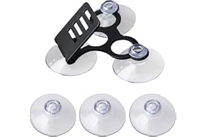 YeeBeny Windshield Suction Cup Mount Holder Compatible with Laser Detectors & Radar Escort Passport 7500 X80 X70 X50 Solo S4 SC 55 s75 Beltronics RX65 Red (Bracket & 6 Suction Cups)