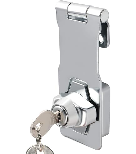 Natonal Hardware N327-379 N183-780 Keyed Hasp Lock 4-1/2 nch Chrome