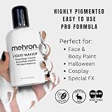 Mehron Liquid Makeup White Face Body Paint Airbrush Compatible 4.5 oz view 2