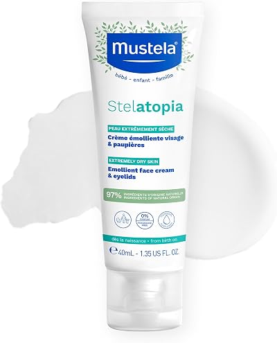 Mustela Stelatopia Emollient Face Cream for Eczema-Prone Baby Skin 1.35 oz